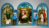 Праздничная продукция Складень тройной церковный с освященными маслом и землей,Рождество Христово для архимандрита