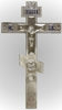 Крест напрестольный №2- 5 никель с частицей святой земли в мощевике