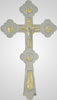 Крест напрестольный №6-5 сложный малый комбинированный с камнями №2