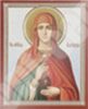 Икона Анастасия Узорешительница поясная №2 в деревянной рамке 11х13 Набор с Днем Ангела, двойное тиснение