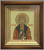 Икона в киоте 11х13 сложный, темпера, рамка золочёная,Владимир Равноапостольный