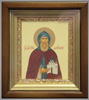 Икона в киоте 11х13 сложный, темпера, рамка золочёная,Даниил Московский