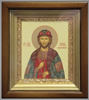 Икона в киоте 11х13 сложный, темпера, рамка золочёная,Игорь князь Черниговский