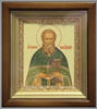 Икона в киоте 11х13 сложный, темпера, рамка золочёная,Иоанн Кронштадский