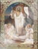 Икона Воскресение Христово 11х13 в киоте на холсте для иерея