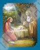 Икона Рождество Христово 11х13 в киоте на холсте для игумена