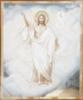Икона Воскресение Христово 44 1000 на деревянном планшете 6х9 двойное тиснение, аннотация, упаковка, ярлык Светлая