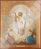 Икона Воскресение Христово 47 1000 в деревянной рамке №1 11х13 двойное тиснение, с частицей святой земли в мощевике, упаковка святое