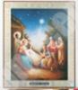 Икона Рождество Христово 38 в жесткой ламинации 8х11 с оборотом, тиснение, высечка, частица земли православная