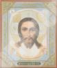 Икона Иисус Христос Спаситель 7 на деревянном планшете 6х9 двойное тиснение, аннотация, упаковка, ярлык иерусалимская