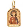 Золотая мужская подвеска иконка имя Роман нательная на шею 32445
