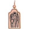 золотая иконка нательная мужская подвеска Ангел Хранитель