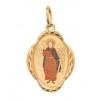 Золотая нательная иконка подвеска Ангела подарок на крещение 32448