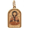 Золотая нательная иконка святой Виктор православный образок 32434