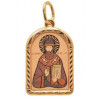 Золотая подвеска иконка на шею святой Дионисий