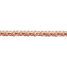 Женская серебряная цепочка позолоченная на шею Ручеёк 38812