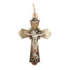 Золотой крест мужской нательный подвеска на шею с распятием 31284