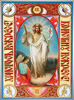 Postcard Church double large format 4+0 embossing,the Resurrection of Christ Holy