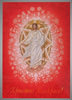 Postcard Church double large format 4+0 embossing,Resurrection of Christ Greek