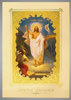 Postcard Church double large format 4+0 embossing,the Resurrection of Christ in the chapel