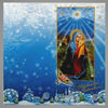 Καρτ ποστάλ εκκλησία διπλή μεσαίου μεγέθους 4 + 0 ανάγλυφο, Χριστούγεννα άγγελος