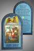 Holiday products Set the Church with the icon of 6x9 double embossing, blister packing,Christmas is for worship