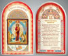 Εορταστικά προϊόντα Εκκλησιαστικό σετ με εικόνα 6x9 Νο 2 διπλό ανάγλυφο, τοξωτή φούσκα, Ανάσταση του Χριστού ευλογημένη