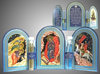 Holiday products the Triptych triple Church with consecrated oil and earth,Christmas for the Abbot