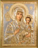 Ікона мальовнича у ризі 90х115 масло, об'ємна риза №183, золочення, Смоленська Божа Матір