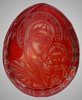 Яйцо пасхальное стеклянное №6 накладное, алмазная грань Богородица