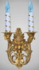 Lamp 2 candles large gilding