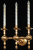 Lampada 3 κεριά με μπάλες επιχρύσμησης