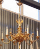 Chandelier 1 tier 6 candles with a gilt eagle