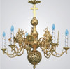 Chandelier 1 tier 6 candle bowl with gilding
