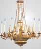 Chandelier 1 tier 12 apostles candle with embossed gilding