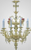 Chandelier 2 tiers 8 candles 4 lamps gilding