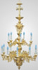 Chandelier 2 tiers 15 candle gilding