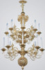 Chandelier 2 tier 16 candles with the bowl gilding