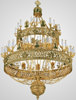 Chandelier 2 tiers 72 candles with icons gilding