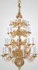 Chandelier 4 tier 32 candles gilding with the ball