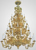 Chandelier 4 tier 48 candles with a gilt eagle