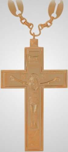 Крест протоиерейский №1-2 с накладками золочение