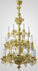 Chandelier 3 tier 30 candles brass