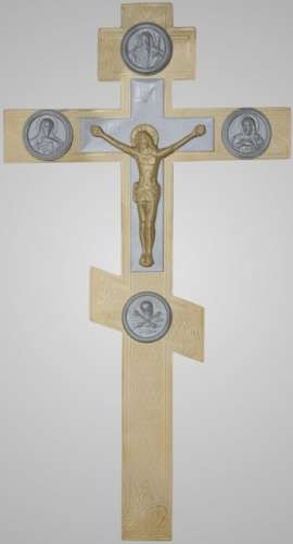 Крест напрестольный №2- 8 с накладками комбинированный