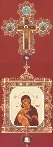 Крест-икона № 9 выпиловка р.гравировка жив.филиг.золочение камни эмаль