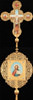 Крест-икона № 11-а запрестольная выпиловка гравировка фото на плас. золочение
