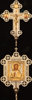 Хрест-ікона № 3 гальванопл. ризи лите розп'яття гравірування част. золочення