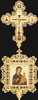 Крест-икона № 28 запрестольная выпиловка гравировка живопись камни
