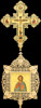 Хрест-ікона № 46 запрестольна выпиловка живопис позолота камені емаль
