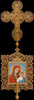 Хрест-ікона № 47 запрестольна выпиловка позолота камені емаль